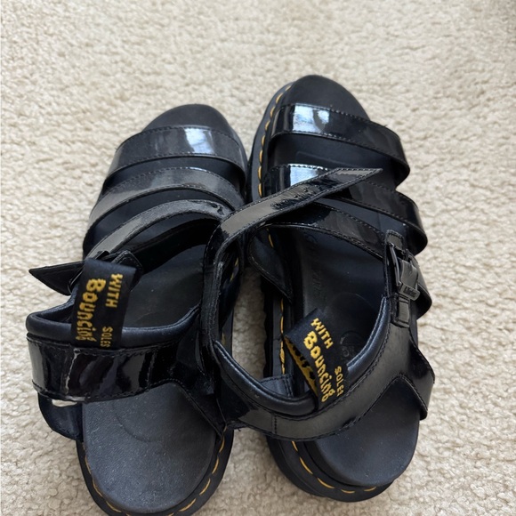 Dr. Martens Black Platform Shoes with Chunky Sole - Picture 2 of 4